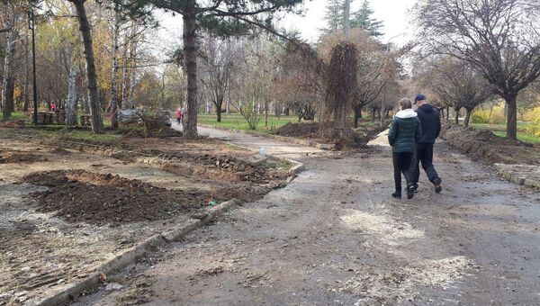 Капитальный ремонт в парке им. Гагарина в Симферополе