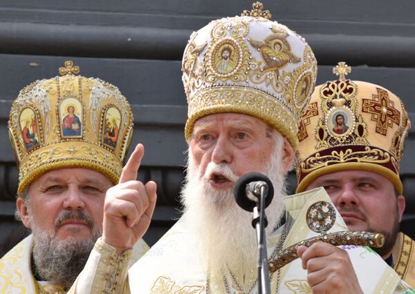 Глава Украинской православной церкви Киевского патриархата патриарх Филарет Глава Украинской православной церкви Киевского патриархата патриарх Филарет