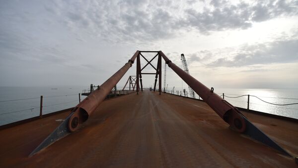 Строительство автомобильной части моста через Керченский пролив