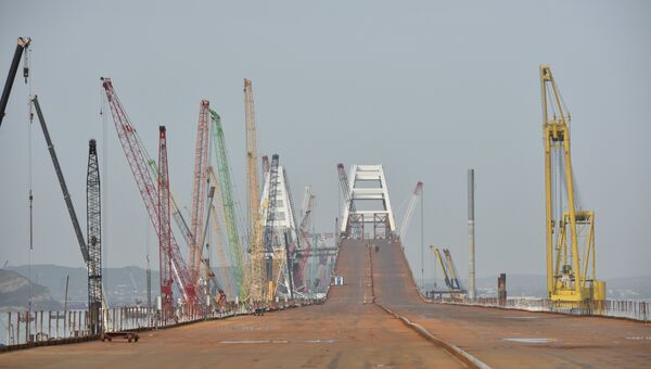 Строительство автомобильной части моста через Керченский пролив