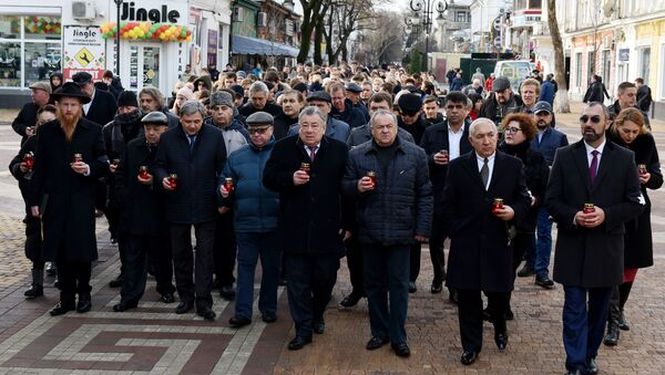 Траурные мероприятия в память о крымчаках и евреях, убитых в Крыму немецко-фашистскими оккупантами в годы ВОВ