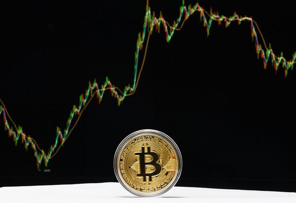 Сувенирная монета криптовалюты биткойн Сувенирная монета криптовалюты биткойн
