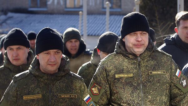 Российские военнослужащие СЦКК в Соледаре Донецкой области. Архивное фото