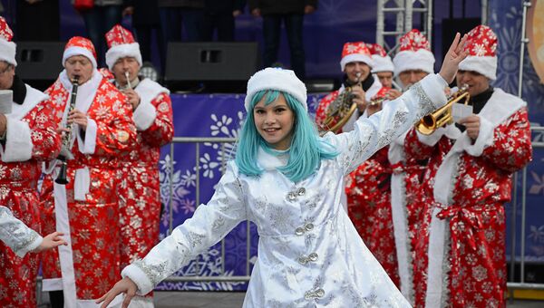 Восьмой ежегодный Мороз-парад в Ялте