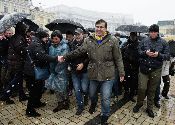 Марш сторонников М. Саакашвили в Киеве Марш сторонников М. Саакашвили в Киеве