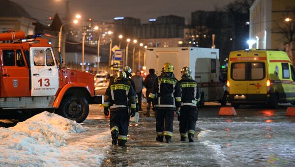 Взрыв в магазине Перекресток в Санкт-Петербурге