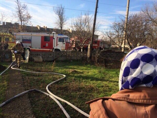 Пожар в селе Широкое Симферопольского района Пожар в селе Широкое Симферопольского района