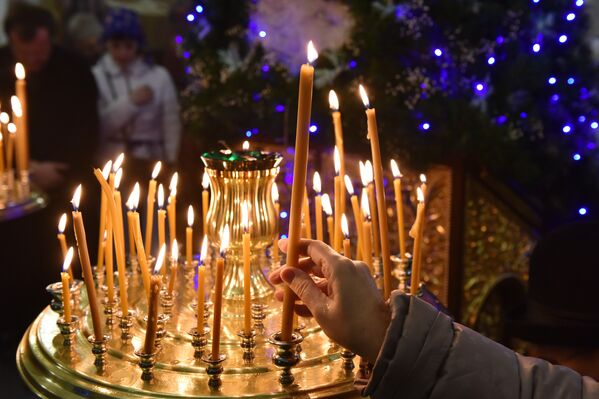 Рождественское всенощное бдение в Александро-Невском кафедральном соборе в Симферополе