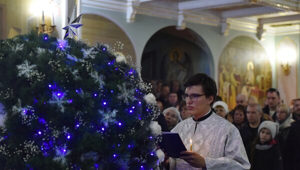 Рождественское всенощное бдение в Александро-Невском кафедральном соборе в Симферополе