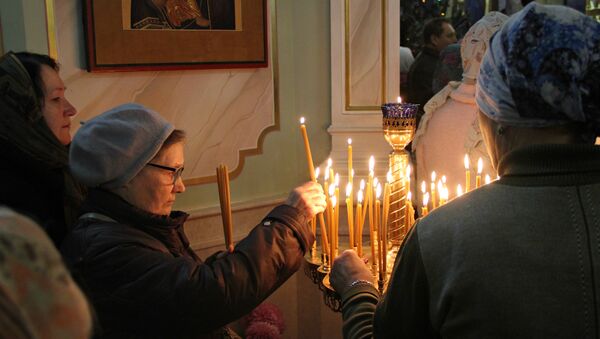 Божественная литургия в честь Рождества Христова в Александро-Невском кафедральном соборе в Симферополе