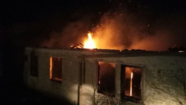 Пожар в селе Новопокровка Кировского района