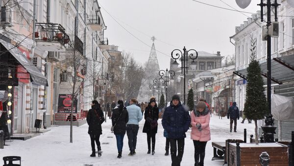 Снег в Симферополе. 14 января 2018
