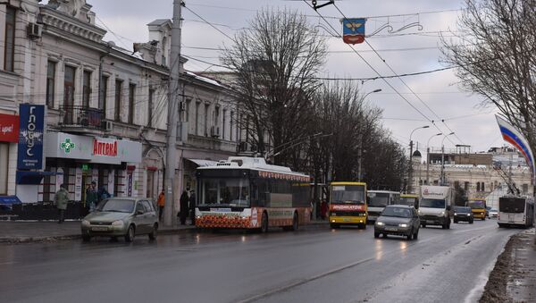 Общественный транспорт в Симферополе зимой