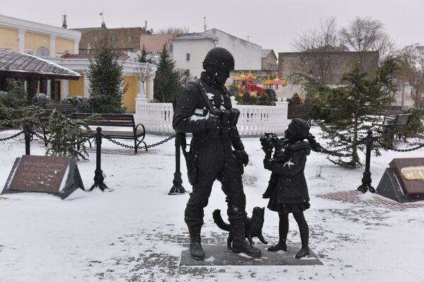 В Симферополе выпал первый снег