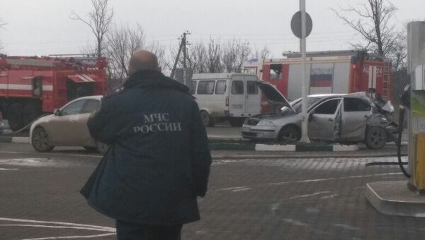 ДТП в Сакском районе с участием автомобиля Skoda и пожарной машины КамАЗ