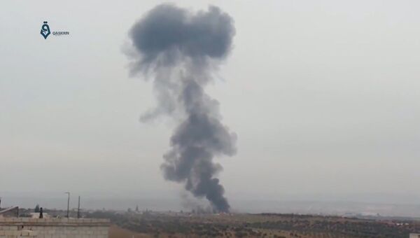 Российский Су-25 подбит в небе над Сирией. Кадры инцидента