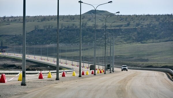 Строительство автоподхода к Крымскому мосту и трассы Таврида