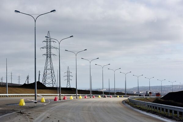 Строительство автоподхода к Крымскому мосту и трассы Таврида
