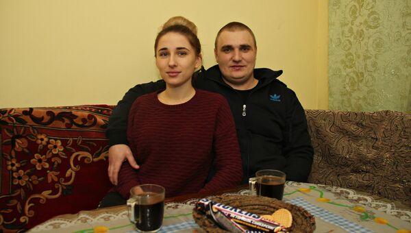 Дмитрий Бобрик с женой Полиной Соколовой