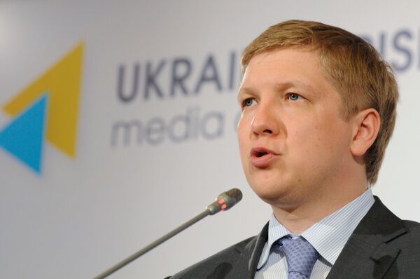 Глава НАК Нафтогаз Украины Андрей Коболев на пресс-конференции в Киеве Глава НАК Нафтогаз Украины Андрей Коболев на пресс-конференции в Киеве