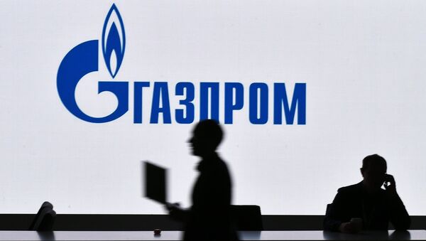 Стенд компании Газпром на выставке, организованной в рамках Российского инвестиционного форума (РИФ-2018) в Сочи