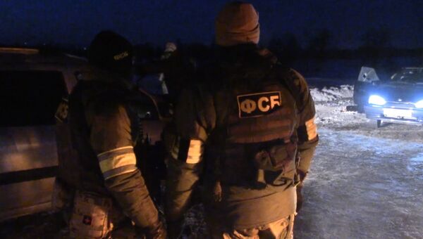 Оперативные кадры ФСБ с места перестрелки с готовившими теракт преступниками