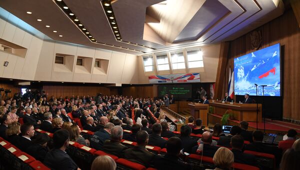 Торжественное собрание по случаю четвертой годовщины воссоединения Крыма с Россией