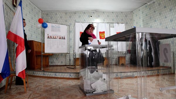 Голосование на одном из избирательных участков Бахчисарая. 18 марта 2018
