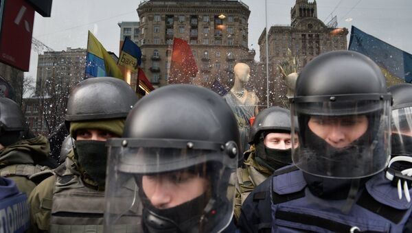 Сотрудники правоохранительных органов в Киеве. Архивное фото