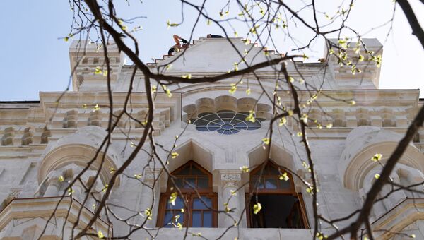 Отреставрированный фасад караимской кенасы в Симферополе