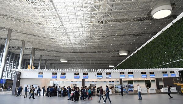 Волонтеры тестируют работу нового терминала аэропорта Симферополь