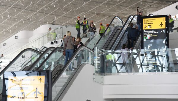 Волонтеры тестируют работу нового терминала аэропорта Симферополь