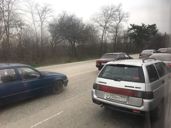 ДТП на въезде в Симферополь по Московской трассе ДТП на въезде в Симферополь по Московской трассе