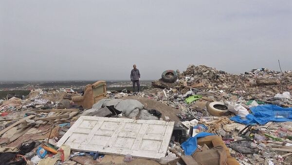 Полигон твердых коммунальных отходов в микрорайоне Каменка в Симферополе