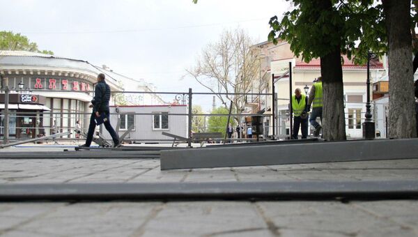 В Симферополе начался второй этап реконструкции улицы Пушкина