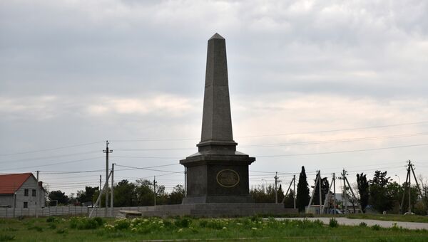 Мемориал в районе поселка Дергачи в память о погибших в Крымской войне английских воинов