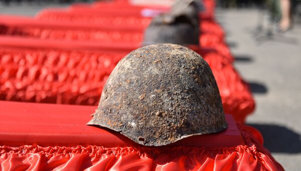 Перезахоронение останков бойцов Красной армии