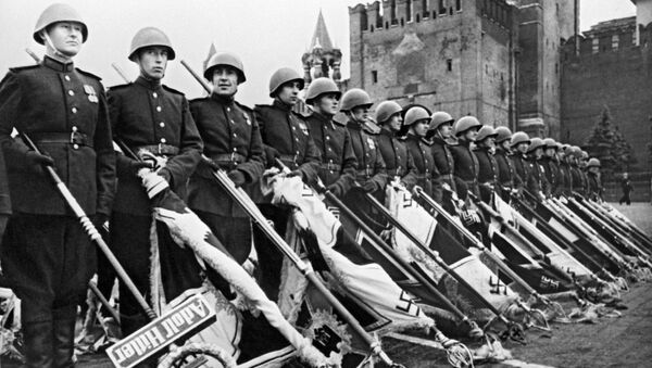 Парад Победы на Красной площади в Москве. 24 июня 1945