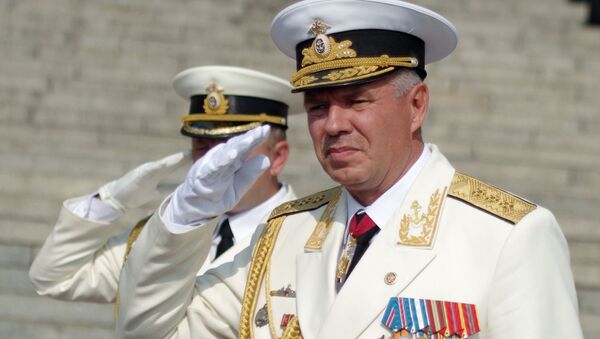 Командующий Черноморским флотом РФ адмирал Александр Витко во время празднования Дня Военно-Морского флота в Севастополе