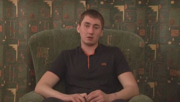 Скриншот с видео допроса одного из участников экстремистской группы в Крыму
