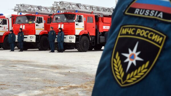 Вручение техники пожарно-спасательным подразделениям в Казани