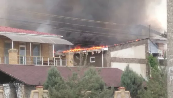 Пожар в Евпатории. 21 июня 2018