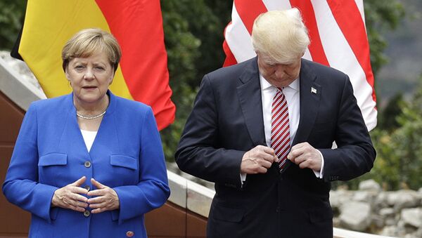 Канцлер Германии Ангела Меркель и президент США Дональд Трамп. Архивное фото