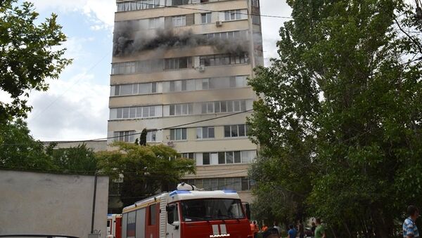 Пожар в многоэтажном доме в Севастополе. 30 июня 2018