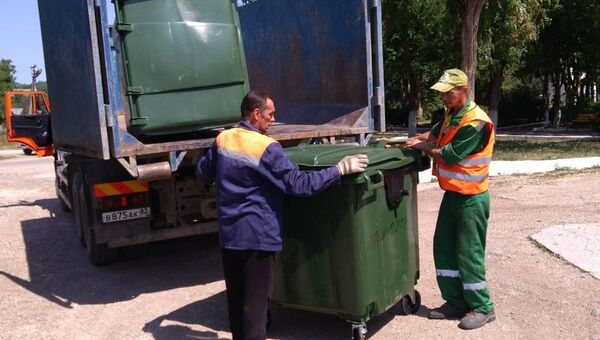 Установка евроконтейнеров для сбора и транспортировки твердых коммунальных отходов в Бахчисарайском районе