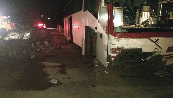Под Симферополем в аварию попал рейсовый автобус, следующий в Одессу