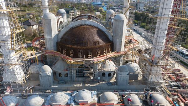 Видео строительства Соборной мечети в Симферополе
