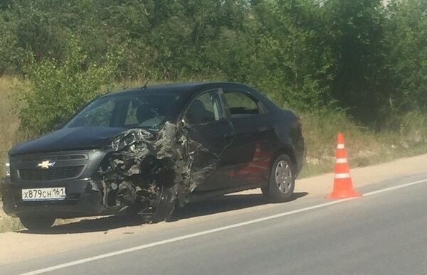 ДТП с участием легковой автомобиль Chevrolet Aveo и автобуса Isuzu в Белогорском районе ДТП с участием легковой автомобиль Chevrolet Aveo и автобуса Isuzu в Белогорском районе