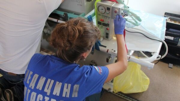 Эвакуация на самолете МЧС тяжелобольного младенца из Крыма