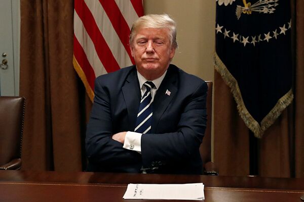 Президент США Дональд Трамп в Белом доме, Вашингтон, США. 17 июля 2018 Президент США Дональд Трамп в Белом доме, Вашингтон, США. 17 июля 2018
